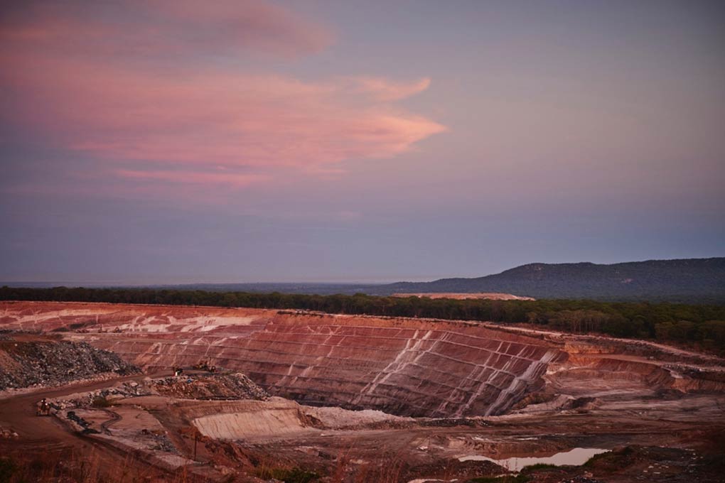 open-pit-1020 An open pit emerald mine at Kagem, Zambia, an example of large-scale mining. Photo credit: Gemfields