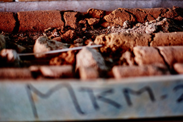 ruby-mine-core-sample A drill core sample from exploration at the Montepuez ruby mine, Mozambique. Drilling is an example of an advanced exploration technique used to reveal information from below the surface. Photo Credit: Gemfields